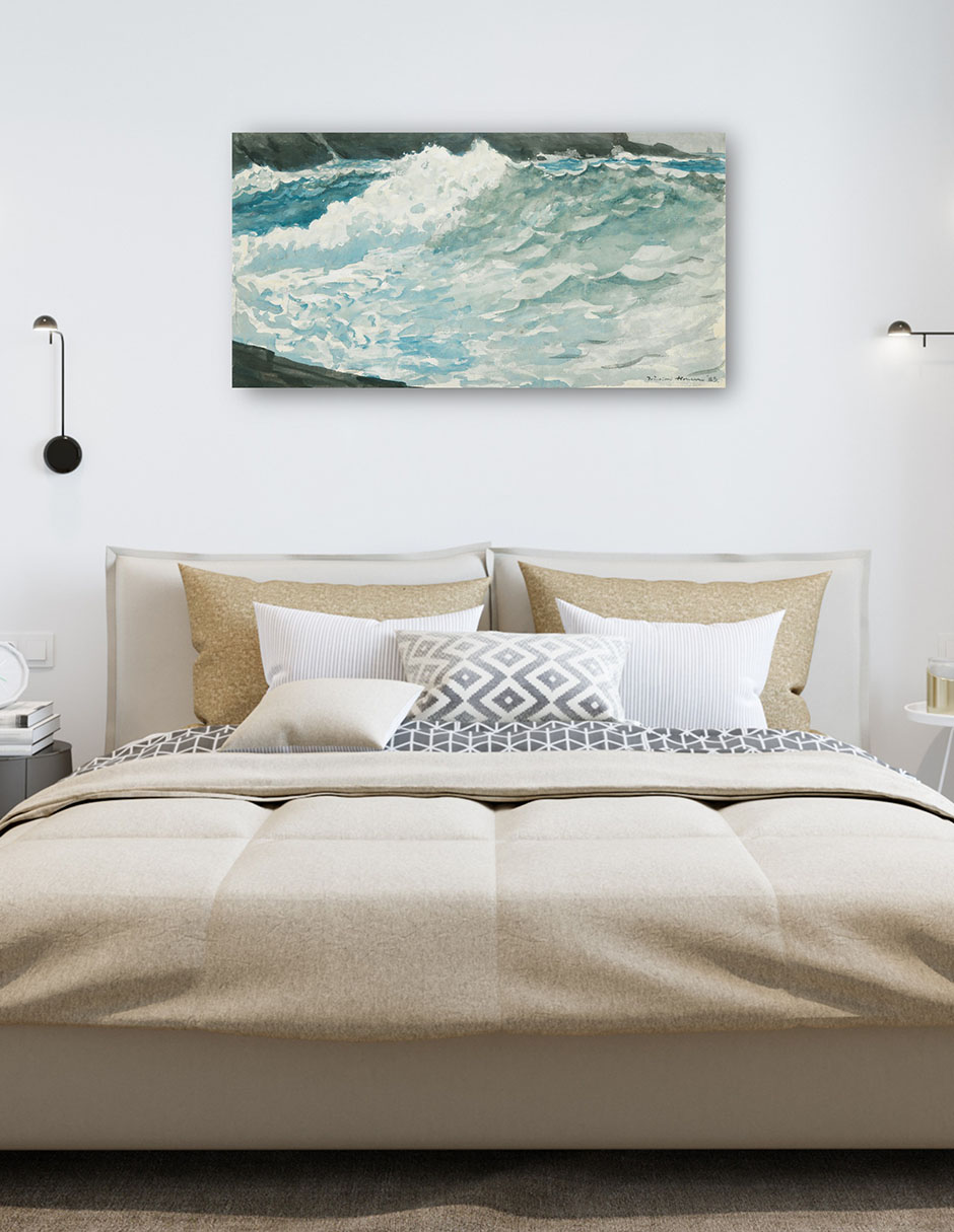 Foto 5 | Cuadro Decorativo - Surf, Cuello De Prout (1883)- Winslow Homer - Costa - 46x89 - Impresión En Lienzo - Fine Art Tj