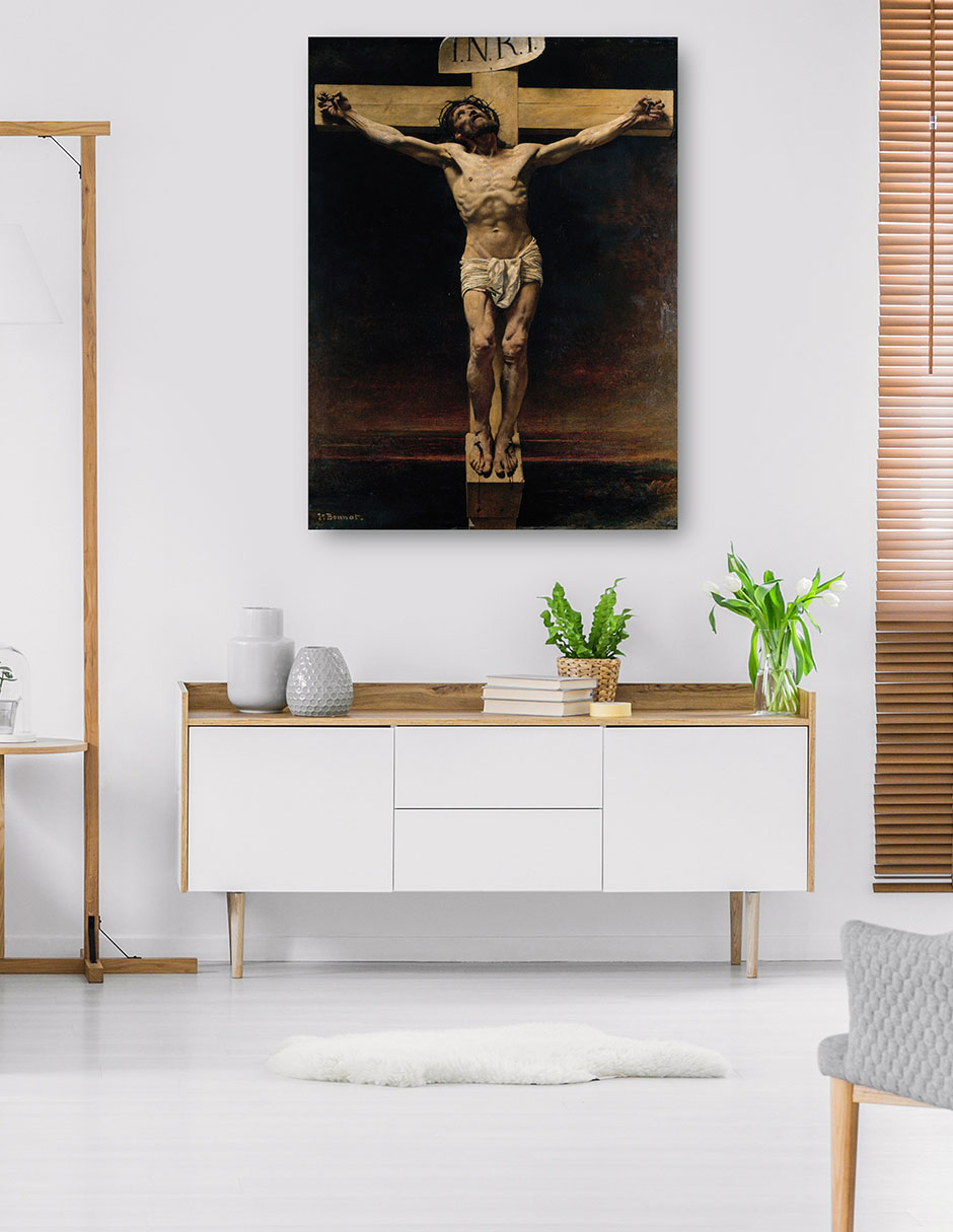 Foto 6 pulgar | Cuadro Decorativo - El Cristo En La Cruz (1874)- Léon Bonnat - Religión - 46x61 - Impresión En Lienzo - Fine Art Tj