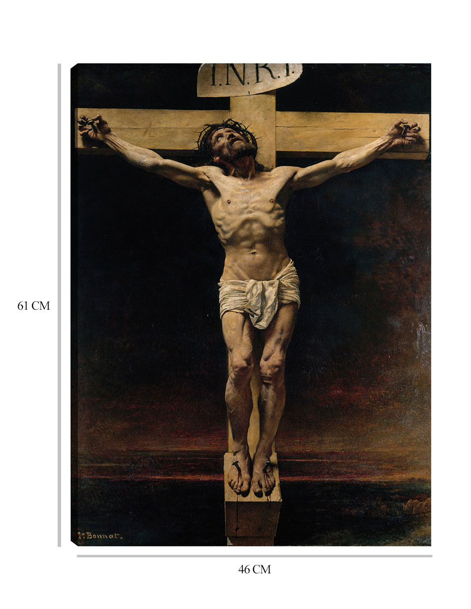 Foto 7 pulgar | Cuadro Decorativo - El Cristo En La Cruz (1874)- Léon Bonnat - Religión - 46x61 - Impresión En Lienzo - Fine Art Tj