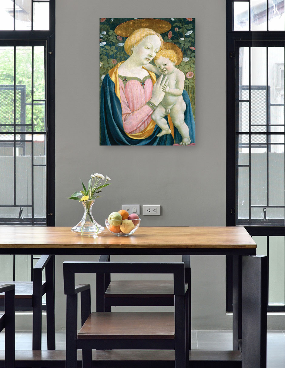 Foto 5 pulgar | Cuadro Decorativo - La Virgen Y El Niño C. 1445/1450- Domenico Veneziano - Religión - 28x36 - Impresión En Lie