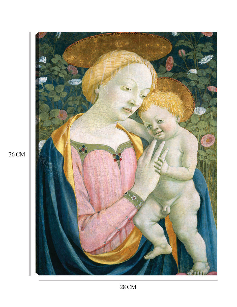 Foto 7 pulgar | Cuadro Decorativo - La Virgen Y El Niño C. 1445/1450- Domenico Veneziano - Religión - 28x36 - Impresión En Lie