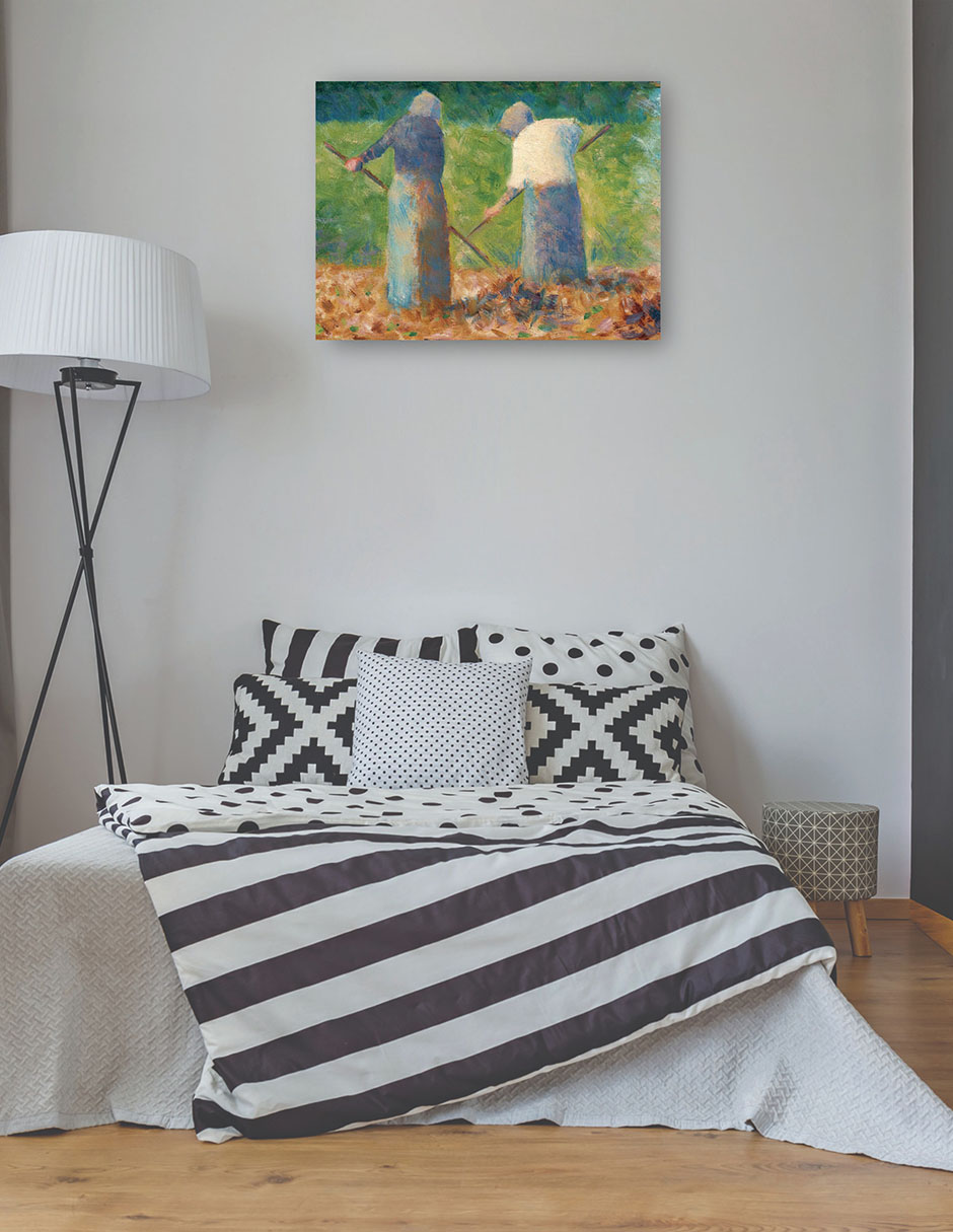 Foto 4 pulgar | Cuadro Decorativo - Henificadores En Montfermeil- Georges Seurat - Religión - 69x92 - Impresión En Lienzo - Fine Art Tj