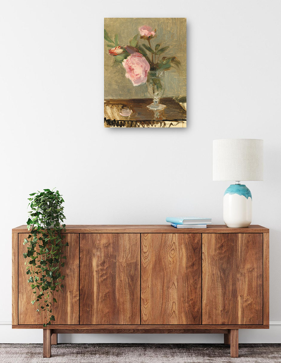 Foto 2 | Cuadro Decorativo - Peonías- Berthe Morisot - Floral - 69x92 - Impresión En Lienzo - Fine Art Tj