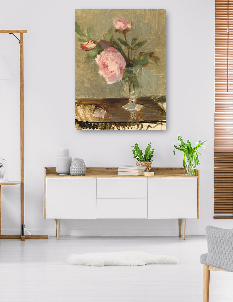 Foto 5 | Cuadro Decorativo - Peonías- Berthe Morisot - Floral - 69x92 - Impresión En Lienzo - Fine Art Tj