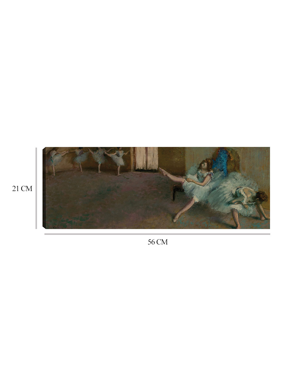 Foto 6 pulgar | Cuadro Decorativo - Antes Del Ballet (c.1890/1982)- Edgar Degas - Fotografía - 21x56 - Impresión En Lienzo - Fine Art