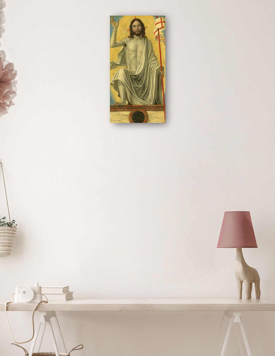 Foto 3 | Cuadro Decorativo - Cristo Resucitado De La Tumba, C. 1490- Bergognone - Religión - 72x138 - Impresión En Lienzo