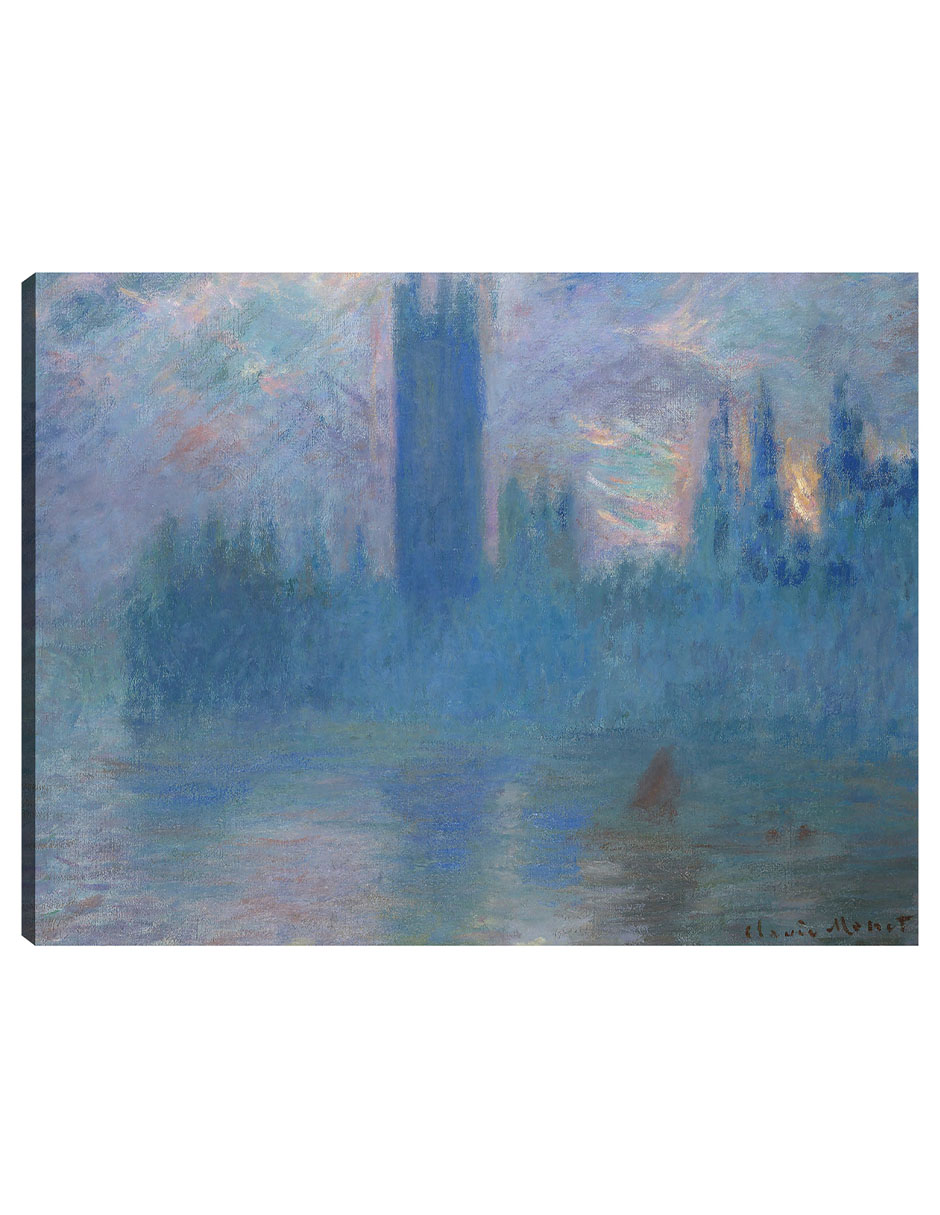 Foto 2 pulgar | Cuadro Decorativo - Casas Del Parlamento, Londres (1900)- Claude Monet - Abstracto - 28x36 - Impresión En Lienzo