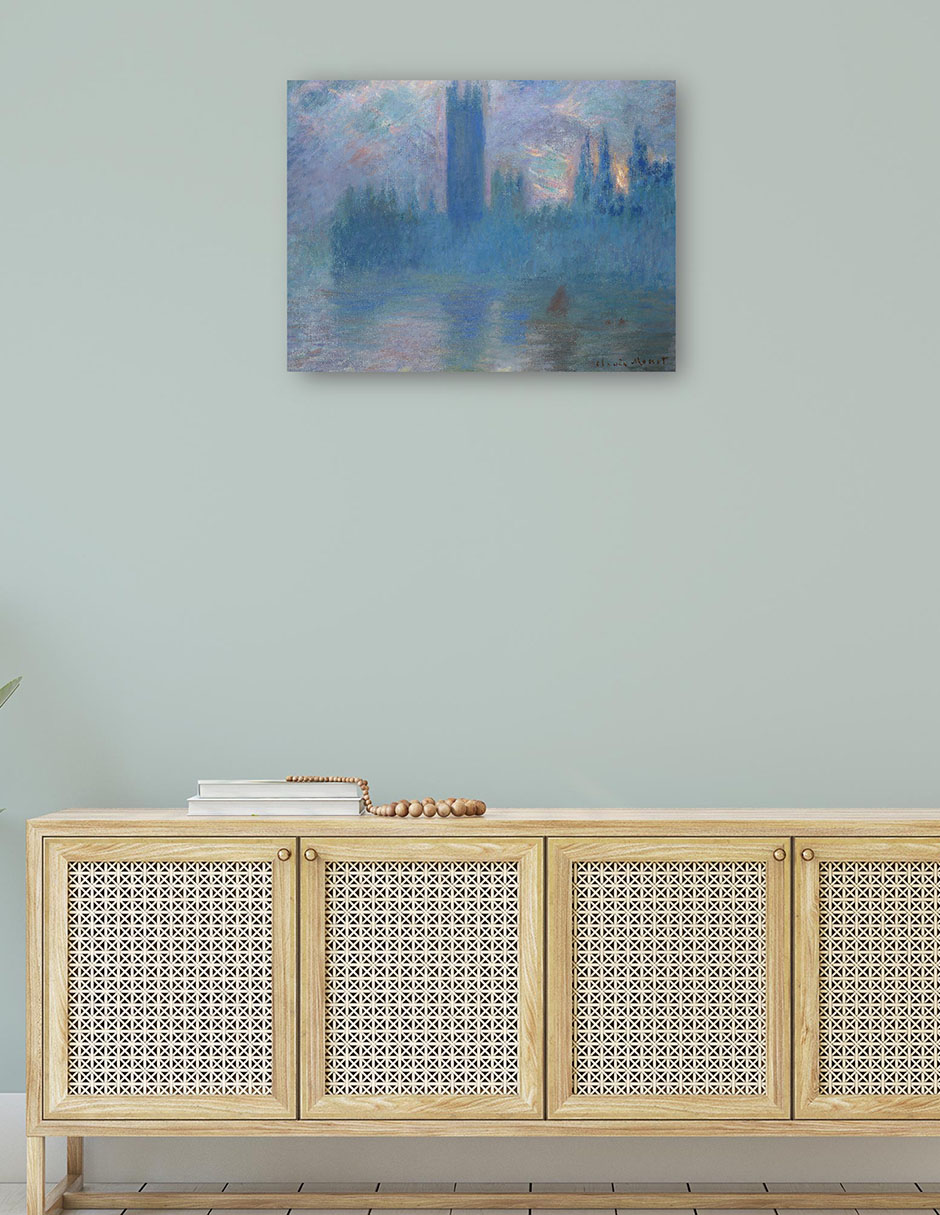 Foto 5 pulgar | Cuadro Decorativo - Casas Del Parlamento, Londres (1900)- Claude Monet - Abstracto - 28x36 - Impresión En Lienzo