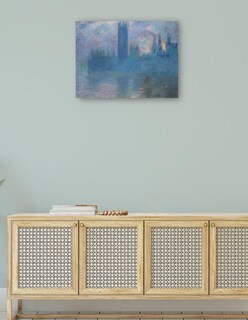 Foto 4 | Cuadro Decorativo - Casas Del Parlamento, Londres (1900)- Claude Monet - Abstracto - 28x36 - Impresión En Lienzo