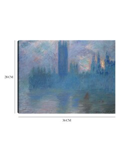 Foto 6 | Cuadro Decorativo - Casas Del Parlamento, Londres (1900)- Claude Monet - Abstracto - 28x36 - Impresión En Lienzo