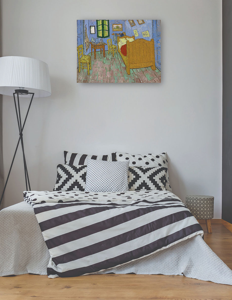 Foto 4 pulgar | Cuadro Decorativo - El Dormitorio (1889)- Vincent Van Gogh - Abstracto - 28x36 - Impresión En Lienzo - Fine Art Tj