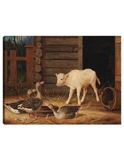 Foto 1 | Cuadro Decorativo - La Sorpresa (1880)- Ferdinand Von Wright - Religión - 46x61 - Impresión En Lienzo - Fine Art Tj
