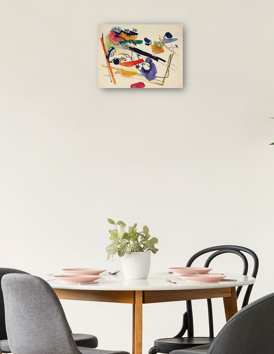 Foto 2 | Cuadro Decorativo - Sin Título (1913)- Wassily Kandinsky - Abstracto - 46x61 - Impresión En Lienzo - Fine Art Tj