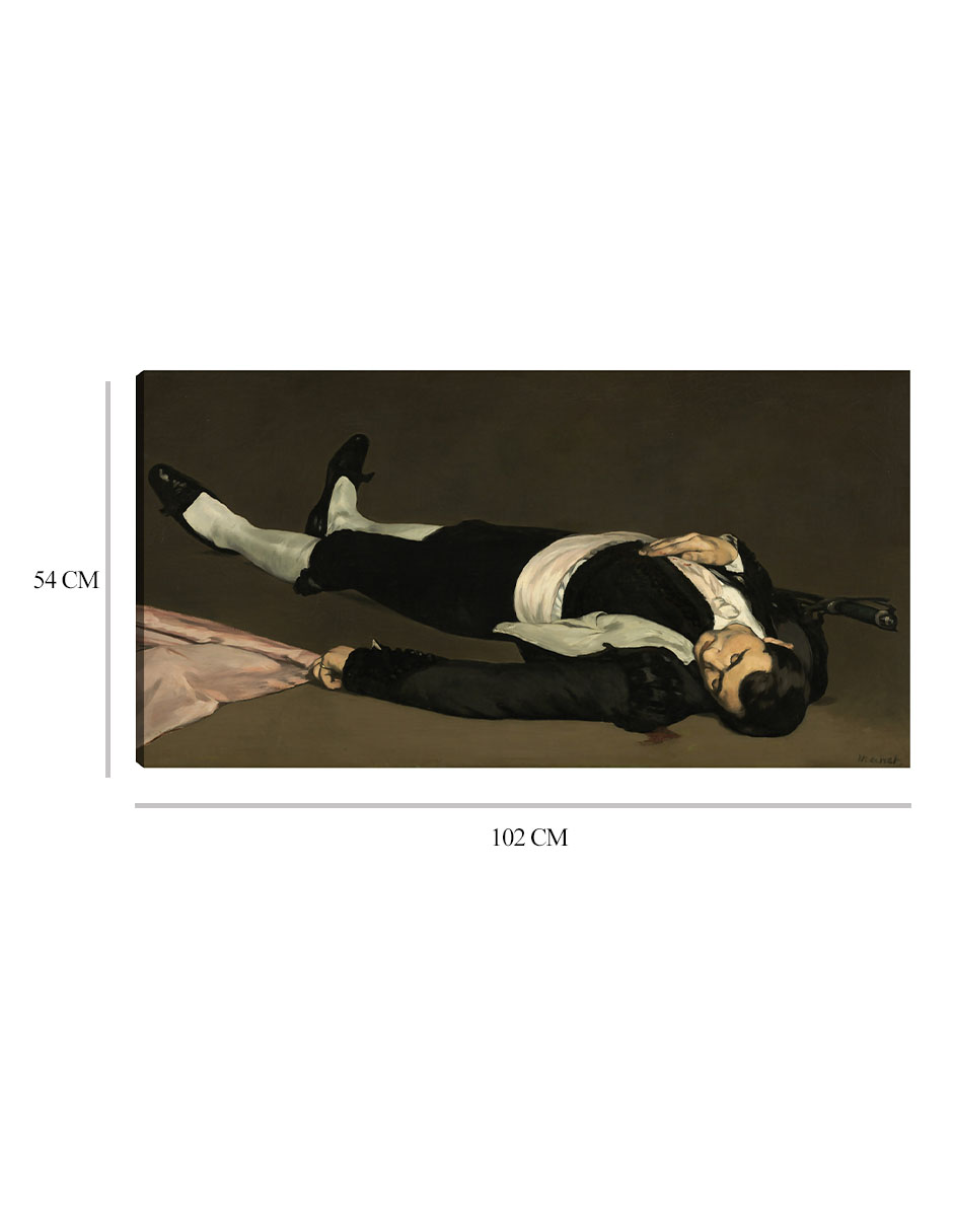 Foto 6 | Cuadro Decorativo - El Torero Muerto 1864- Edouard Manet - Fotografía - 54x102 - Impresión En Lienzo - Fine Art Tj