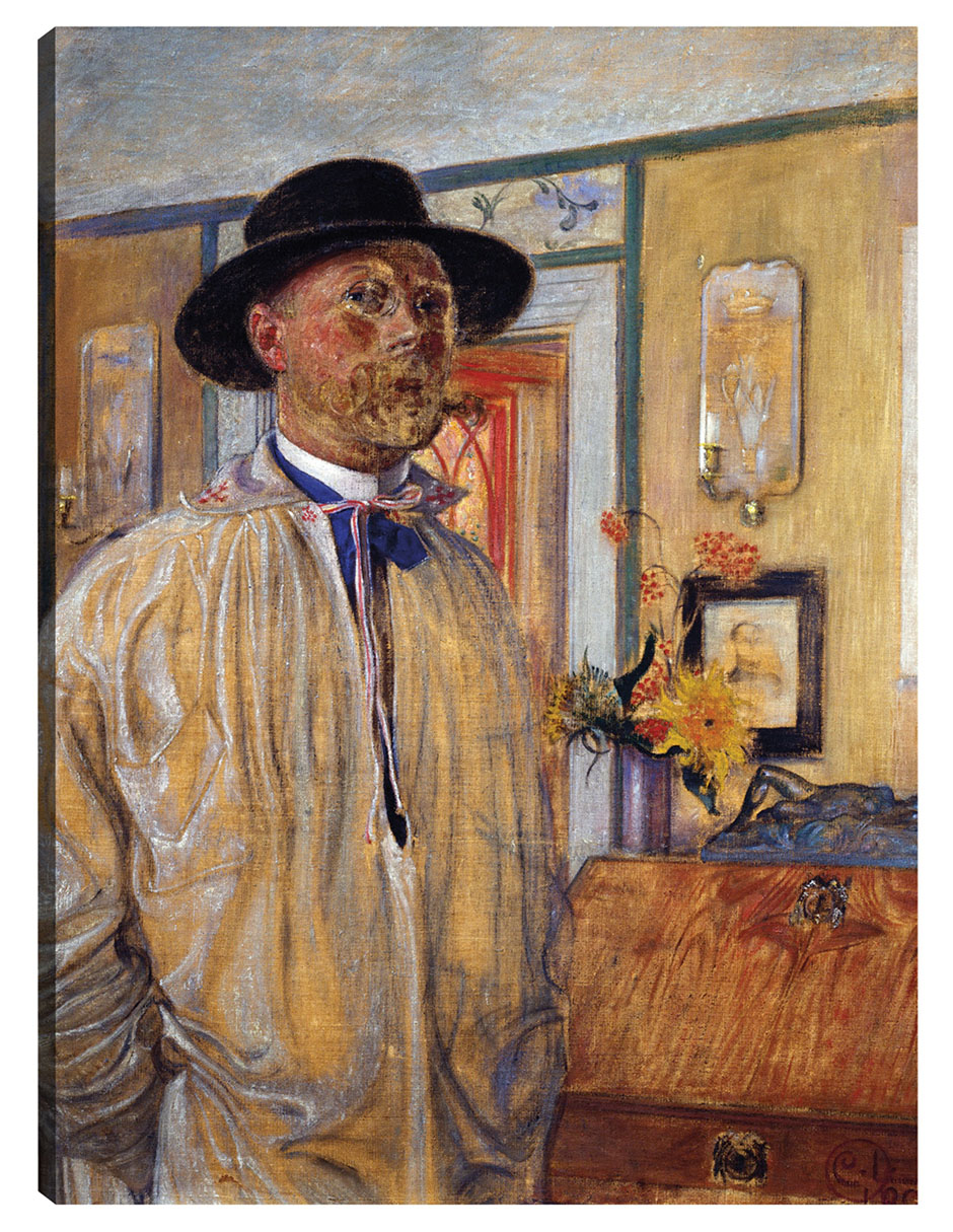 Foto 1 | Cuadro Decorativo - Autorretrato (1905)- Carl Larsson - Fotografía - 28x36 - Impresión En Lienzo - Fine Art Tj