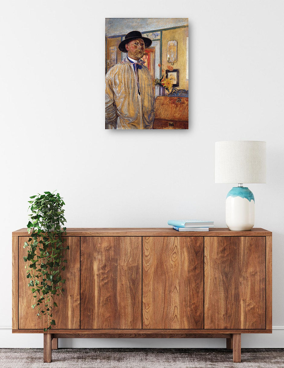 Foto 2 | Cuadro Decorativo - Autorretrato (1905)- Carl Larsson - Fotografía - 28x36 - Impresión En Lienzo - Fine Art Tj