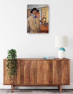 Foto 2 | Cuadro Decorativo - Autorretrato (1905)- Carl Larsson - Fotografía - 28x36 - Impresión En Lienzo - Fine Art Tj