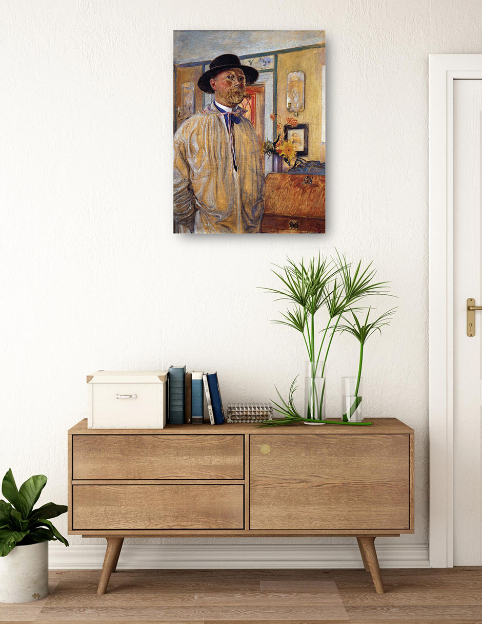 Foto 3 | Cuadro Decorativo - Autorretrato (1905)- Carl Larsson - Fotografía - 28x36 - Impresión En Lienzo - Fine Art Tj