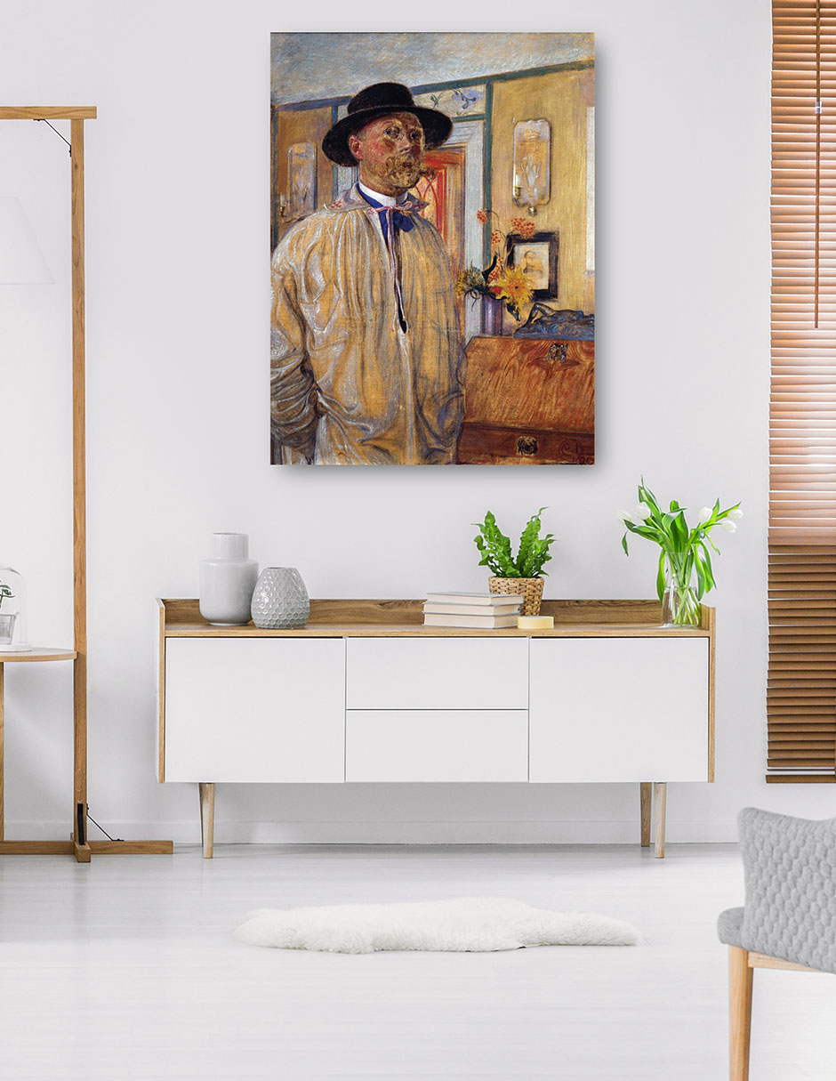 Foto 5 | Cuadro Decorativo - Autorretrato (1905)- Carl Larsson - Fotografía - 28x36 - Impresión En Lienzo - Fine Art Tj