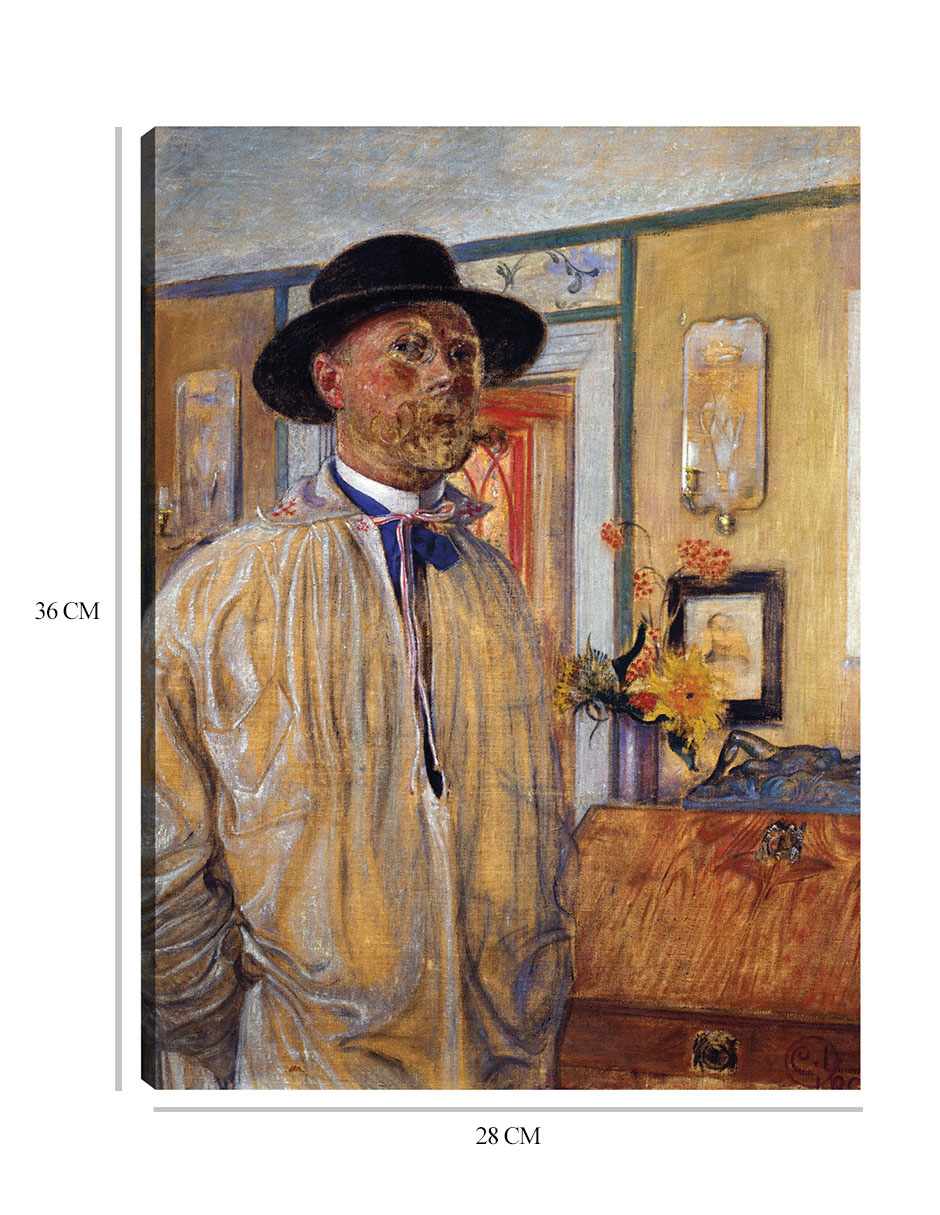 Foto 6 | Cuadro Decorativo - Autorretrato (1905)- Carl Larsson - Fotografía - 28x36 - Impresión En Lienzo - Fine Art Tj