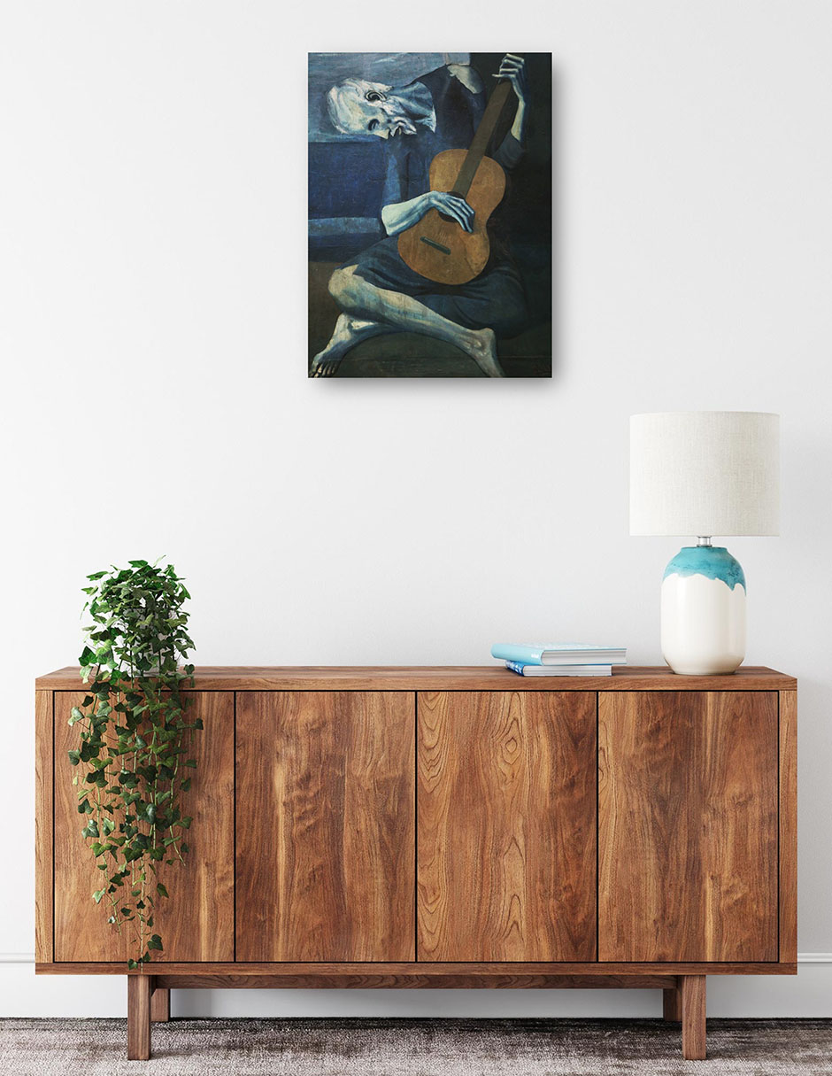 Foto 2 | Cuadro Decorativo - El Viejo Guitarrista- Pablo Picasso - Fotografía - 28x36 - Impresión En Lienzo - Fine Art Tj