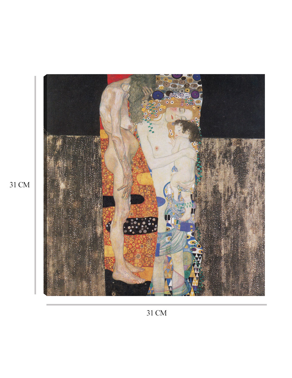 Foto 6 | Cuadro Decorativo - Las Tres Edades De La Mujer (1905)- Gustav Klimt - Fotografía - 31x31 - Impresión En Lienzo -