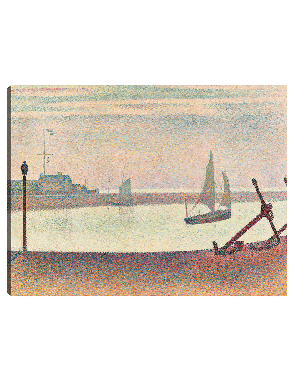 Foto 2 pulgar | Cuadro Decorativo - El Canal De Gravelines, Por La Tarde- Georges Seurat - Costa - 28x36 - Impresión En Lienzo - Fi