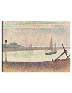 Foto 1 | Cuadro Decorativo - El Canal De Gravelines, Por La Tarde- Georges Seurat - Costa - 28x36 - Impresión En Lienzo - Fi