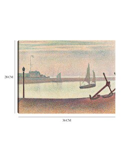 Foto 6 | Cuadro Decorativo - El Canal De Gravelines, Por La Tarde- Georges Seurat - Costa - 28x36 - Impresión En Lienzo - Fi