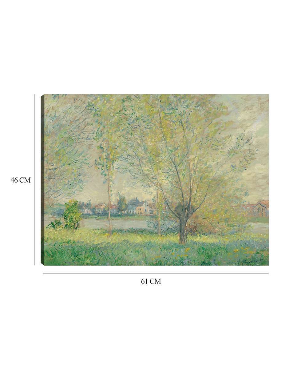 Foto 7 pulgar | Cuadro Decorativo - Los Sauces- Claude Monet - Religión - 46x61 - Impresión En Lienzo - Fine Art Tj
