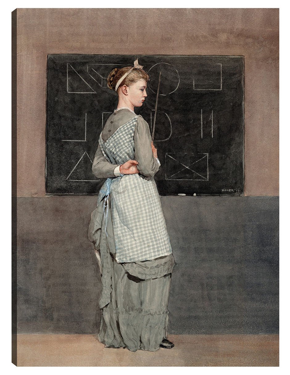 Foto 1 | Cuadro Decorativo - Pizarra (1877)- Winslow Homer - Fotografía - 28x36 - Impresión En Lienzo - Fine Art Tj