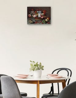 Foto 2 | Cuadro Decorativo - Cesta De Flores- Balthasar Van Der Ast - Clásicos - 46x61 - Impresión En Lienzo - Fine Art Tj
