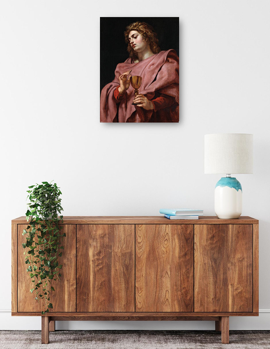 Foto 2 | Cuadro Decorativo - San Juan Evangelista (1610-12)- Peter Paul Rubens - Religión - 28x36 - Impresión En Lienzo - F