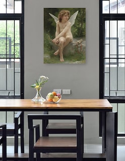 Foto 4 | Cuadro Decorativo - Amor Al Acecho (1890)- William Bouguereau - Religión - 46x61 - Impresión En Lienzo - Fine Art Tj