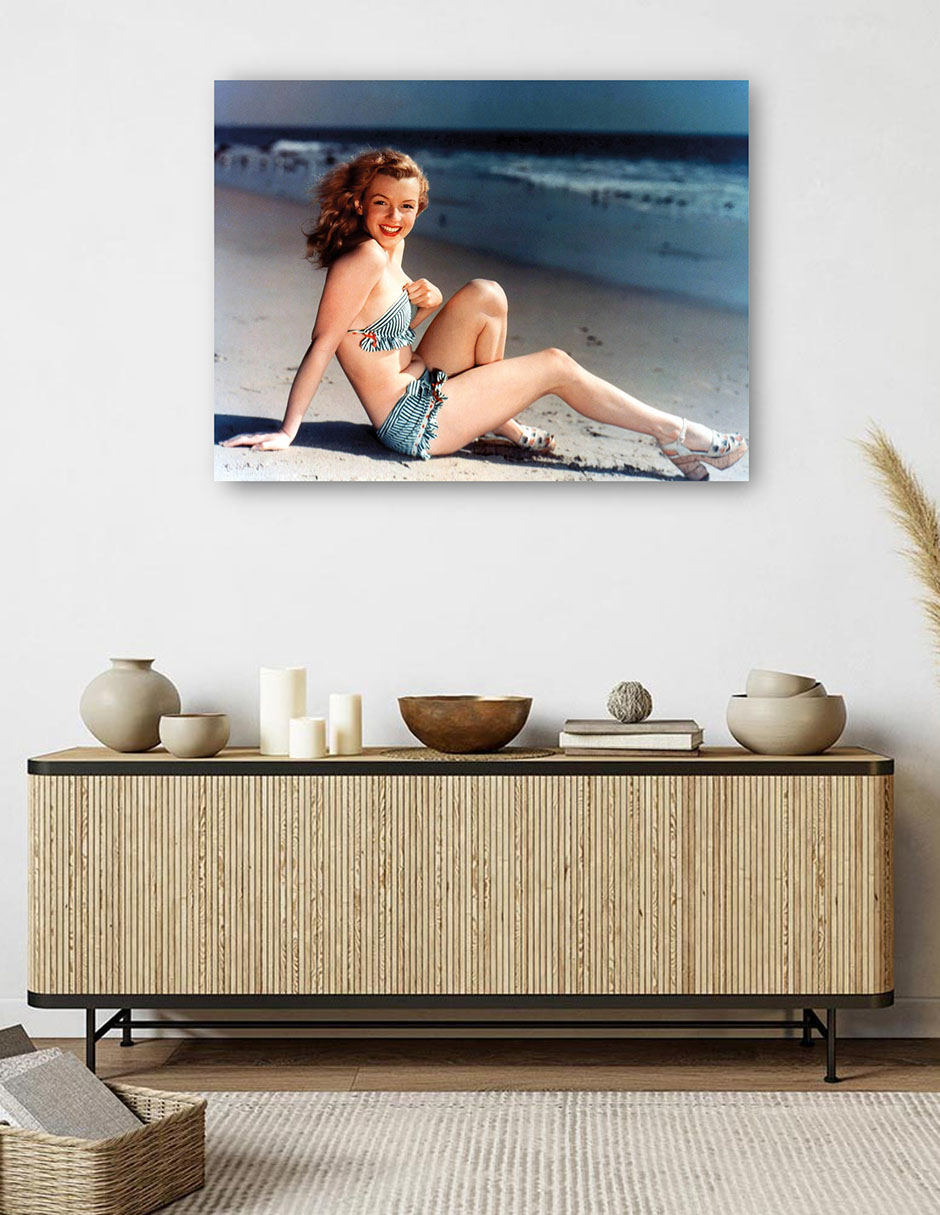 Foto 5 | Cuadro Decorativo - Marilyn Monroe, Postal- Unknown - Religión - 28x36 - Impresión En Lienzo - Fine Art Tj