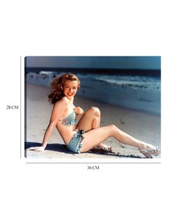 Foto 6 | Cuadro Decorativo - Marilyn Monroe, Postal- Unknown - Religión - 28x36 - Impresión En Lienzo - Fine Art Tj