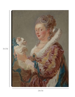Foto 6 | Cuadro Decorativo - Una Mujer Con Un Perro- Jean Honore Fragonard - Fotografía - 28x36 - Impresión En Lienzo - Fine