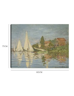 Foto 6 | Cuadro Decorativo - Regatas En Argenteuil (hacia 1872)- Claude Monet - Costa - 77x102 - Impresión En Lienzo - Fine Art