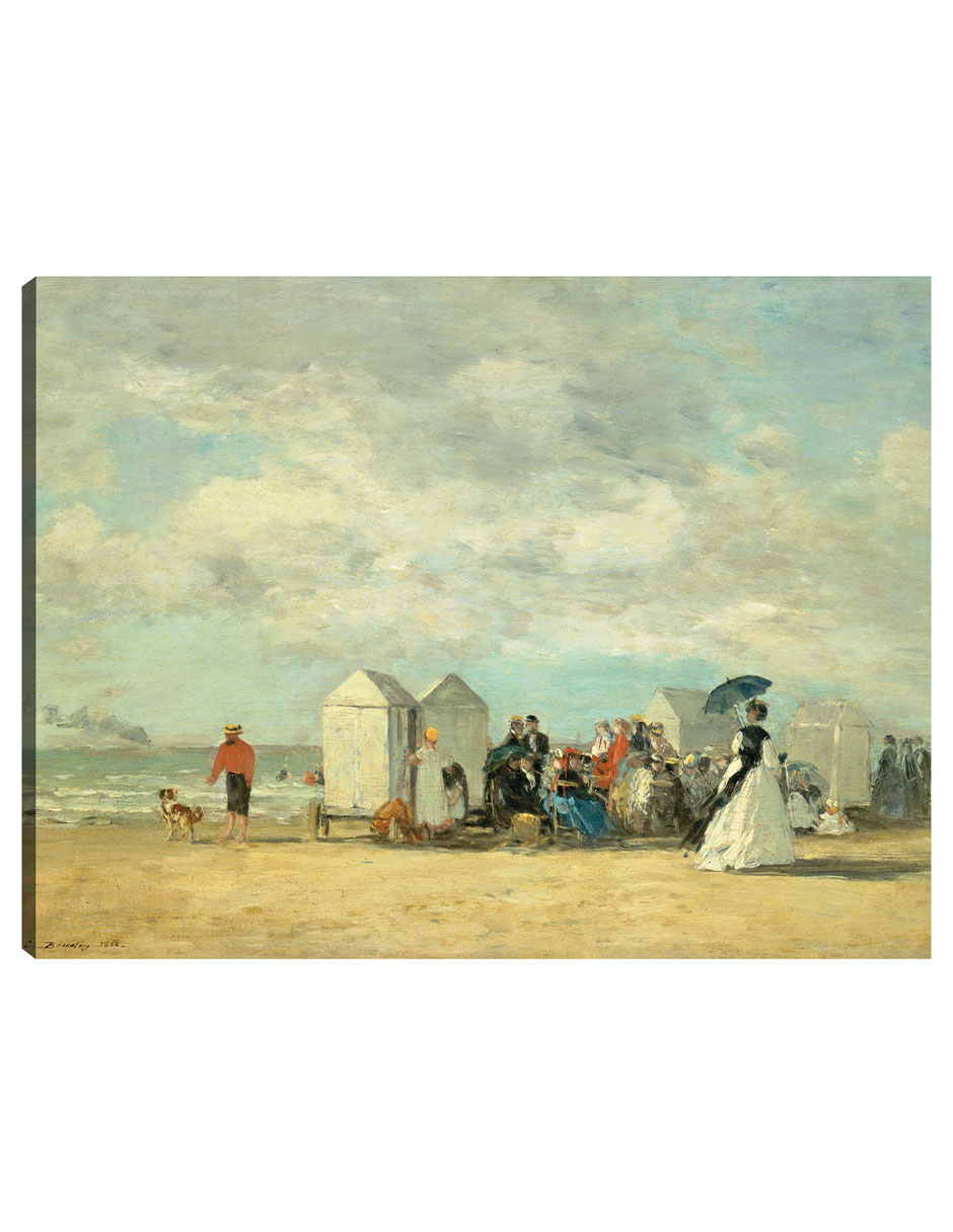 Foto 2 pulgar | Cuadro Decorativo - Escena De Playa 1862- Eugène Boudin - Costa - 28x36 - Impresión En Lienzo - Fine Art Tj