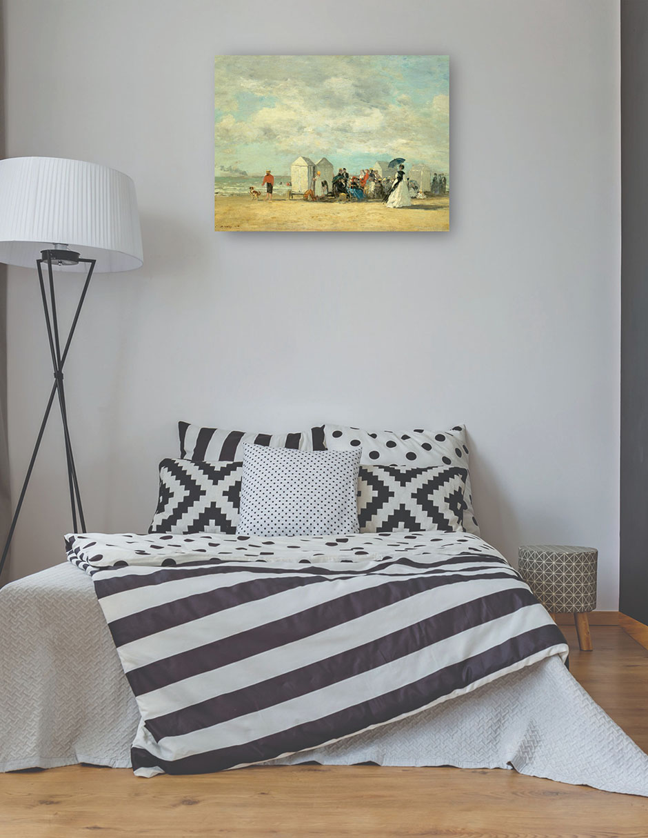 Foto 4 pulgar | Cuadro Decorativo - Escena De Playa 1862- Eugène Boudin - Costa - 28x36 - Impresión En Lienzo - Fine Art Tj