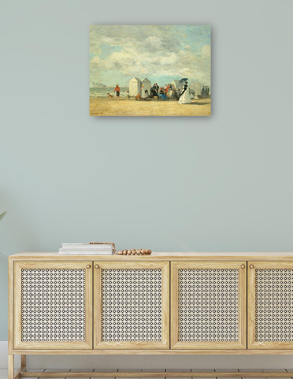 Foto 5 pulgar | Cuadro Decorativo - Escena De Playa 1862- Eugène Boudin - Costa - 28x36 - Impresión En Lienzo - Fine Art Tj