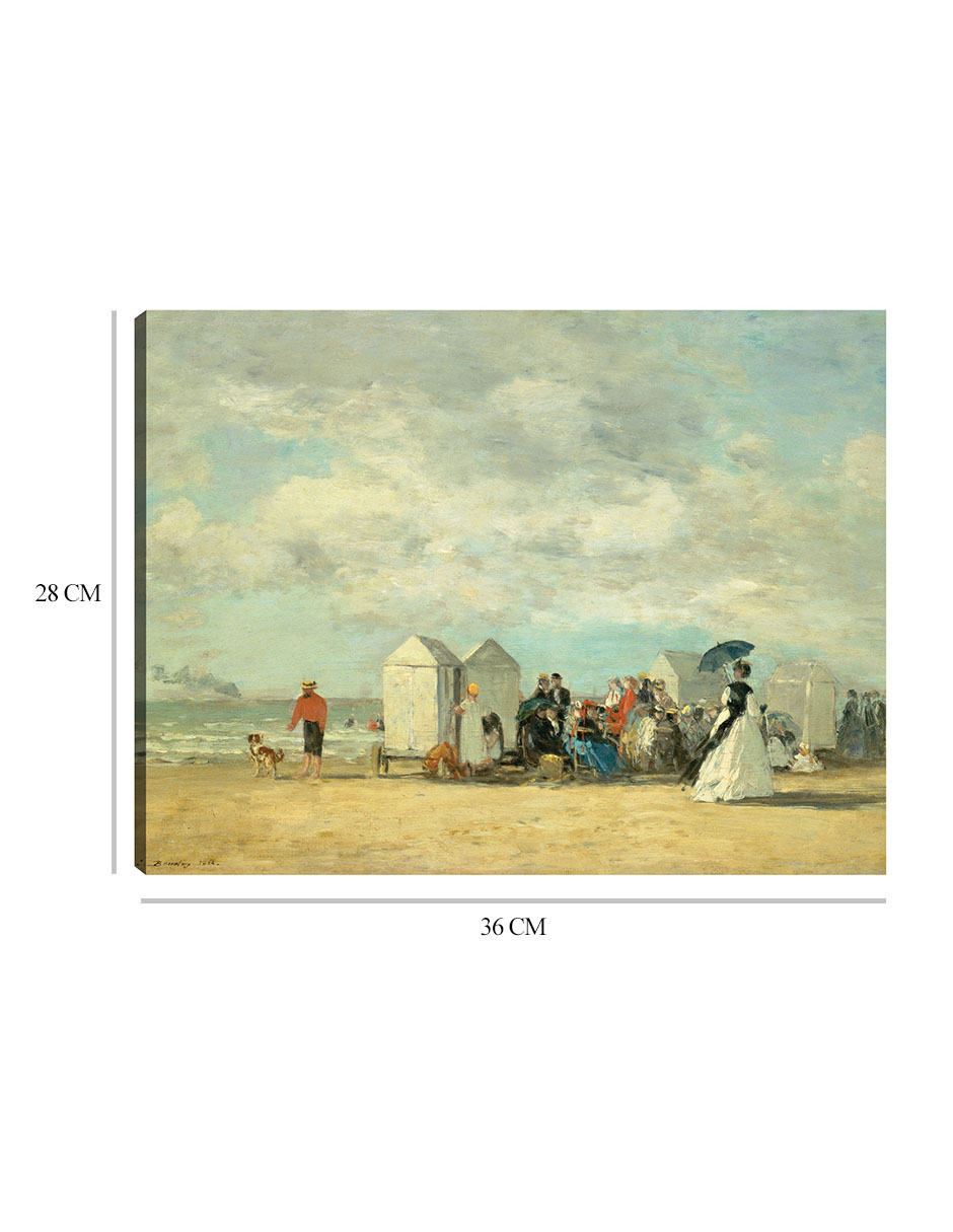 Foto 7 pulgar | Cuadro Decorativo - Escena De Playa 1862- Eugène Boudin - Costa - 28x36 - Impresión En Lienzo - Fine Art Tj