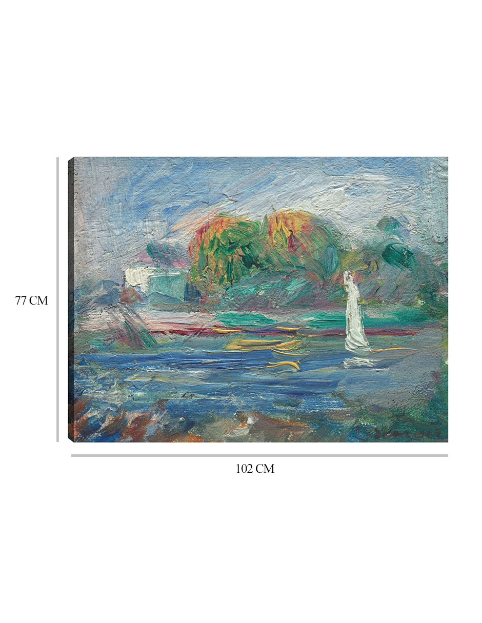 Foto 7 pulgar | Cuadro Decorativo - El Río Azul- Pierre-auguste Renoir - Religión - 77x102 - Impresión En Lienzo - Fine Art Tj