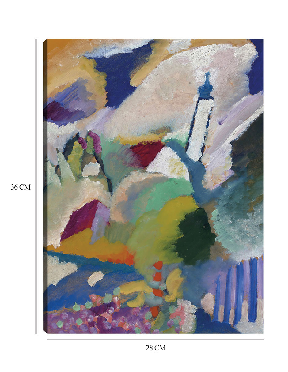 Foto 7 pulgar | Cuadro Decorativo - Murnau Con Iglesia I (1910)- Wassily Kandinsky - Abstracto - 28x36 - Impresión En Lienzo - Fine A