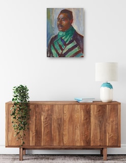Foto 2 | Cuadro Decorativo - Africano Con Pañuelo Verde (1916)- Edvard Munch - Fotografía - 69x92 - Impresión En Lienzo -