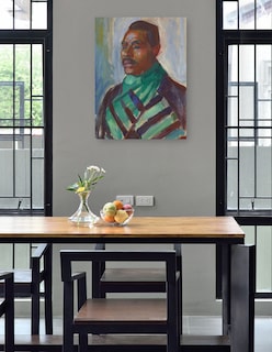 Foto 4 | Cuadro Decorativo - Africano Con Pañuelo Verde (1916)- Edvard Munch - Fotografía - 69x92 - Impresión En Lienzo -