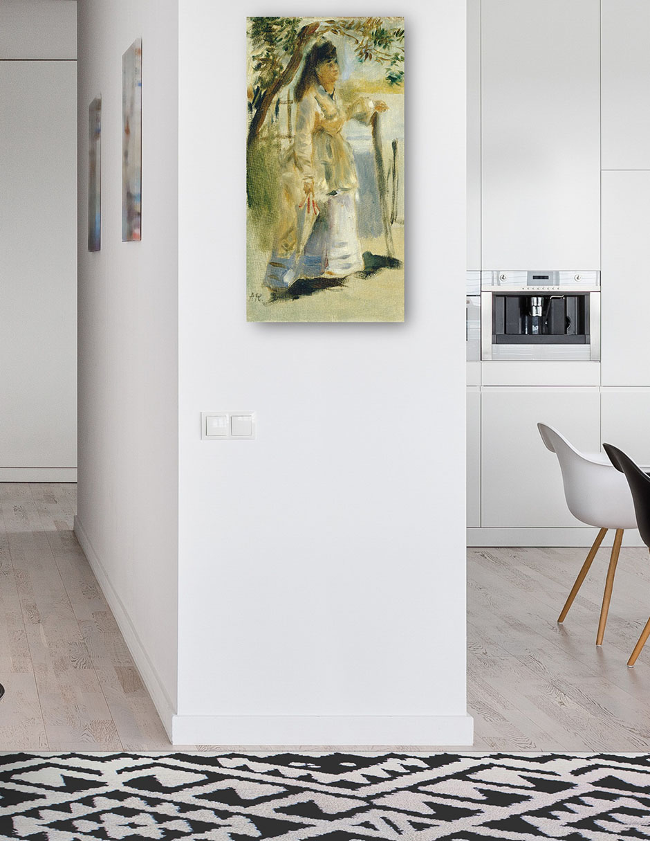Foto 4 | Cuadro Decorativo - Mujer Por Una Valla- Pierre-auguste Renoir - Fotografía - 34x64 - Impresión En Lienzo - Fine Art Tj