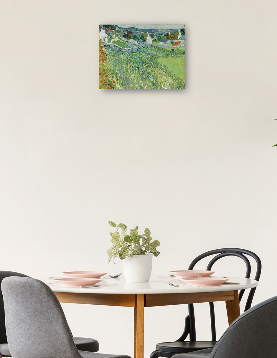 Foto 2 | Cuadro Decorativo - Viñedos De Auvers (1890)- Vincent Van Gogh - Paisaje - 77x102 - Impresión En Lienzo - Fine Art Tj