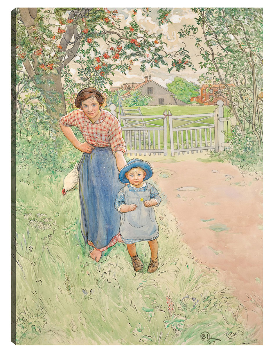 Foto 2 pulgar | Cuadro Decorativo - ¡saluda Al Caballero! (1917)- Carl Larsson - Fotografía - 46x61 - Impresión En Lienzo - Fine Art T