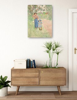 Foto 3 | Cuadro Decorativo - ¡saluda Al Caballero! (1917)- Carl Larsson - Fotografía - 46x61 - Impresión En Lienzo - Fine Art T